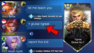 I PRETEND NOOB IN RANK AND MY TEAMMATES TEACH ME HOW TO USE TIGREAL open mic crazy reaction