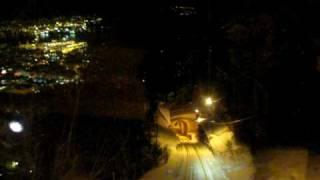 Fløibanen Funicular - way down in a winter evening part 2