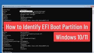 How to Identify EFI Boot Partition In Windows 1011  How to Find My EFI Partition In Windows 10 &11