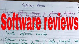 Software reviews in software engineeringWhat is software reviewSoftware reviewSoftware testing