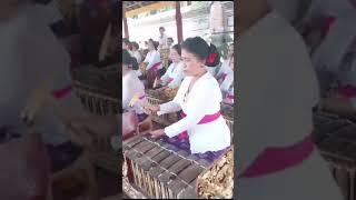 Ngayah Metetangguran Sekehe Gong Wanita Dinas Kebudayaan Prov. Bali @ Pura Samuan Tiga Gianyar-Bali