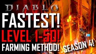 Diablo 4  FASTEST XP FARM IN SEASON 4  Get LEVEL 1- 50 FAST