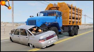 ЗАНЕСЛО Под ЛЕСОВОЗ Выжить НЕРЕАЛЬНО - BeamNg Drive