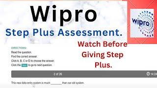Step Plus Assessmet Wipro live questions and Answers 2023  Wipro Step Plus Assessment 2023