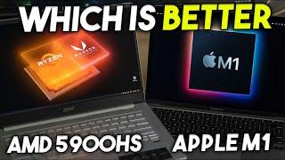 Apple M1 vs AMD RYZEN 5900HS Which One is BETTER?