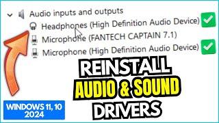 How to Reinstall Audio & Sound Drivers in Windows 1110 in 2024 Easy & Quick Tips