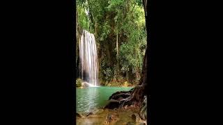 A wonderful beauty of Erawan Falls along Kanchanaburi in Thailand