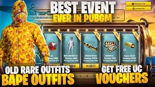 OMG  Get Free Uc Vouchers  Bape Outfit & White Commander Set Back?  Air Drop Carnival  Pubgm