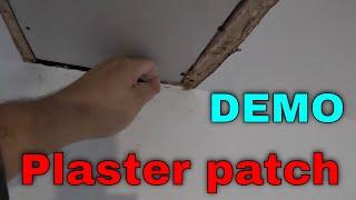 HOW TO PATCH CEILING & PLASTER PLASTERBOARD PATCH SKIMMING DEMO  SCRIM HALF TIME USED