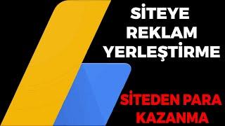 Siteye reklam ekleme ve reklam alanlarının oluşturulması adsense