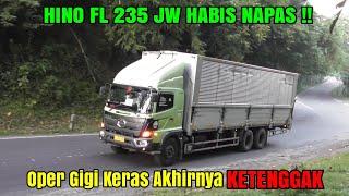 Banyak Truk Muatan Berat Lolos Nanjak Hino FL 235 Jw Habis Napas Akhirnya Nyangklak 