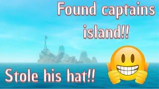 found captains hat and ship wreck