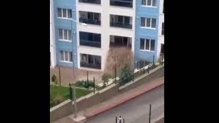 Ankara Turkey FLOOD up to 3rd floor