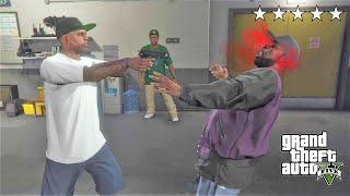 GTA 5 - Franklin Lamar and Stretch’s BALLAS SHOOTOUT AND FIVE STAR ESCAPE FROM THE RECYCLING CENTER