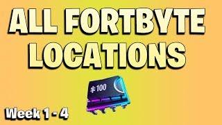 All Fortbyte locations week 1 to 4 - Fortnite season 9