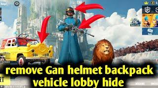 how to pubgbgmi remove gun helmet backpack in lobby bgmi new update setting