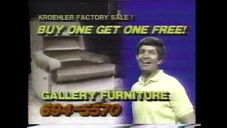 Retro TV 1987 Gallery Furniture Ad - Mattress Mack - Houston KTXH 20 TV - Nostalgia VHS
