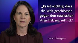 Hoffnung auf Kriegsende in der Ukraine Bundesaußenministerin Annalena Baerbock  maischberger