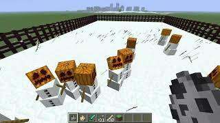 Minecraft 1.1 - Snowgolem vs Skeleton - Mob Battle