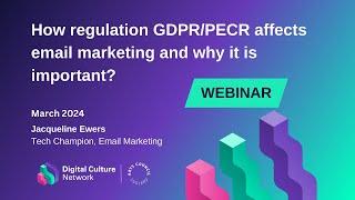How regulation GDPRPECR affects email marketing and why it is important  Digital Culture Network