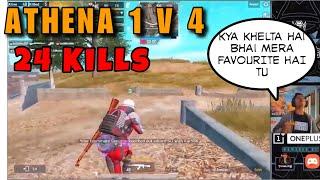 ATHENA x MORTAL  Solo vs Squad 24 Kills 