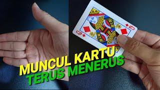 TUTORIAL SULAP MANIPULASI KARTU MUNCUL KARTU DARI TANGAN KOSONG TERUS MENERUS 