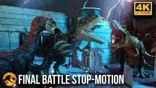 Jurassic World Dominion  Final Battle Stop-Motion  T-Rex vs Giganotosaurus 4k