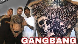 AMAZING TEAMWORK 2 IN 1 MORE PAIN - FULL CHEST TATTOO FULL VIDEO