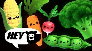 Hey Bear Sensory - Funky Veggies - Fun Dance Animation with Music- Baby Sensory
