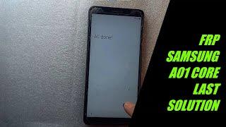 Samsung Galaxy A01 Core Remove Google Account 2022 FRP LAST SOLUTION Without Pc