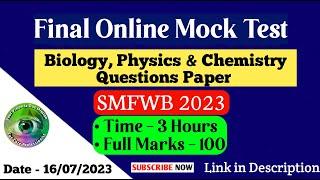  FINAL PARAMEDICAL MOCK TEST EXAM 2023  START NOW  1000AM to 100PM 