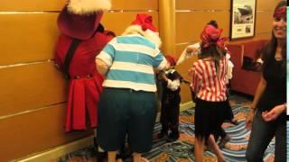 Distenfeld kids meeting Captain Hook and Smee