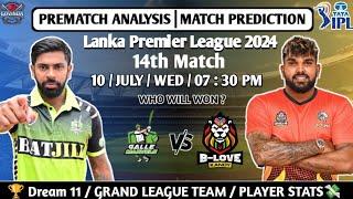 B-Love Kandy vs Galle Marvels Match PREDICTION Rangiri Dambulla International Stadium Pitch Report