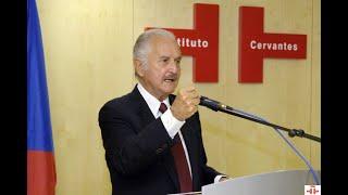 Carlos Fuentes inaugura la biblioteca del Instituto Cervantes de Praga