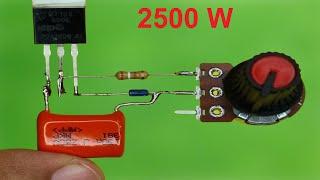 Very Easy Motor and Ac Light Dimmer Circuit  - With Only 5 Parts