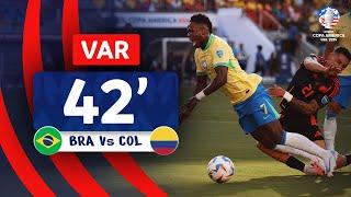 CONMEBOL Copa América  VAR review - Penalty  BRAZIL vs. COLOMBIA  42 Minute