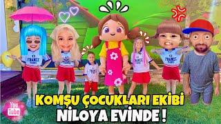 KUZEY ELİF KOMŞU ÇOCUKLARI EKİBİ NİLOYA EVİNE GİTTİK  24 SAAT VLOG 