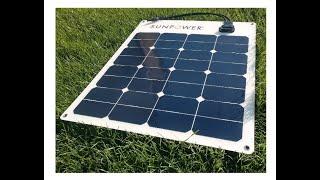 SunPower 50 Watt Flexible Monocrystalline High Efficiency Solar Panel - Overview