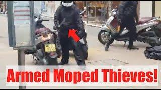 Motorcycle Theft  Moped Thieves Compilation UK 2018