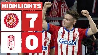 GIRONA FC 7 - 0 GRANADA CF  HIGHLIGHTS LALIGA EA SPORTS