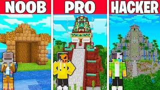NOOB vs PRO vs HACKER ANTİK TAPINAK YAPI KAPIŞMASI - Minecraft