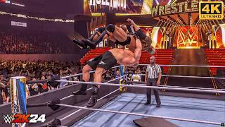 WWE 2K24 - The Final Boss The Rock vs. Brock Lesnar - No Holds Barred Match  PC 4K60