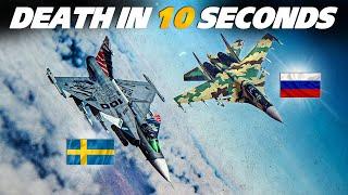 Jas-39 GRIPEN Vs Su-30SM Flanker-H DOGFIGHT  Digital Combat Simulator  DCS 