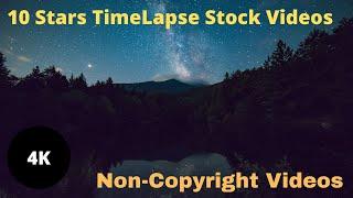 Top 10 Stars Time Lapse Stock Videos  Non-Copyright Videos  Royalty-Free Videos  HD Videos  4K