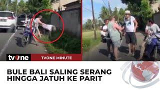 Momen saat Bule Bali Berkelahi di Tengah Jalan Hingga Jatuh ke Parit  tvOne Minute