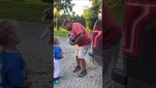 LITTLE GIRL BUYS NEW PUPPY FOR DAD WHOLESOME #shorts