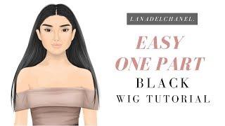 EASY ONE PART wig tutorial  LanaDelChanel.