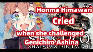 ENG SUB Honma Himawari cried when she challenged Genichiro Ashina in SekiroNIJISANJI Vtuber本間ひまわり