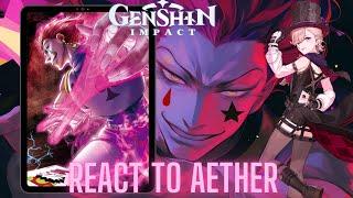 Genshin impact react to Aether as hisoka  killua zoldyck  hunter x hunter  Gacha life 2 