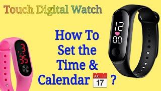 How To Set Date and Time in Digital Watch  Led Touch Watch Time Setting Easy 60 Sec Setup